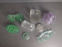 Mixed Lot of Depression Glass inc Butter Dishes, Vase & Suger/Creamer - 4