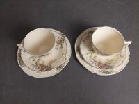 Pair Crown Ducal Florentine Rosalie Trios England - 2