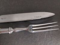 Antique Hardy Brothers Pearl Handled Fish Knives / Forks stamped Hardy Bros - 5