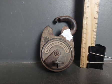 Vintage Heavy Duty Iron Chubb London Padlock