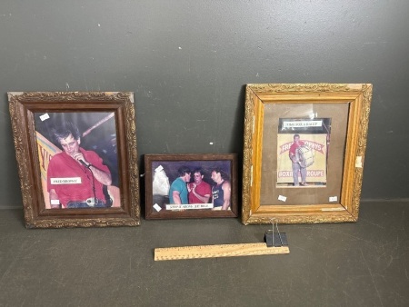 3 Framed Photos of the Australian Legend Fred Brophy