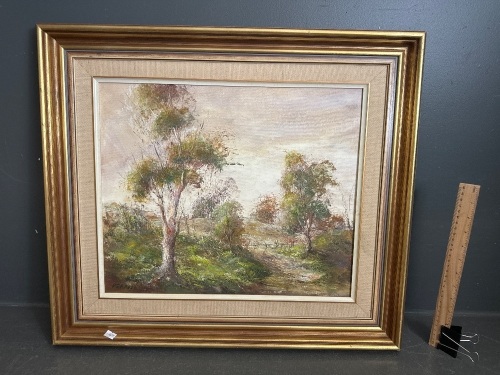 Original Shirley Perrett Bush Track Oil on Board