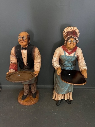 Old Man Butler & Granny Resin Statues