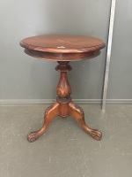 Antique Claw Footed Carved Occasional Table