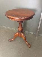 Antique Claw Footed Carved Occasional Table - 2