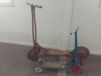 2 Vintage Metal Scooters