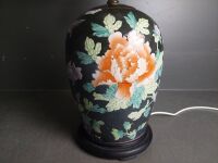 Hand Painted Asian Style Table Lamp - 2