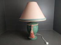 1980s Ceramic Green & Pink Table Lamp - 2