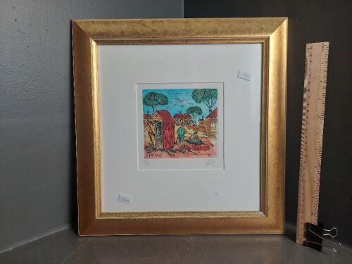 Pro Hart Dunny Diggers Coloured Etching - Provenance David Hart Gallery Mooloolaba 27/100 1982