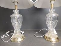 Pair Cut Glass Table Lamps - 2