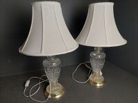 Pair Cut Glass Table Lamps - 3