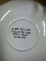 Johnson Brothers England Blue Nordic Ironstone 12 peice Dinner Set - 5