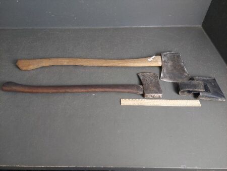 Branded Made in Canada 4.5 pound Axe with 3 pound Axe Marked K