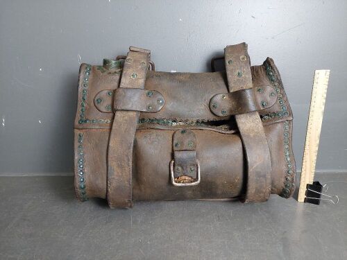 Antique Leather Camel Water Canteen