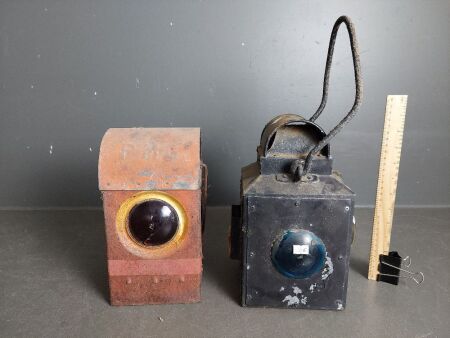 Early PMG Railway Lantern with Vintage Railway Lamp