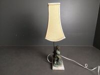 Bronze Cupid Table Lamp with Marble Base - 4