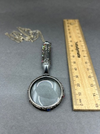 Vintage Jewelled Italian Loupe on Chain