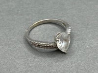 Eloquently Set Ring Maked 14K Size O