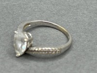 Eloquently Set Ring Maked 14K Size O - 2