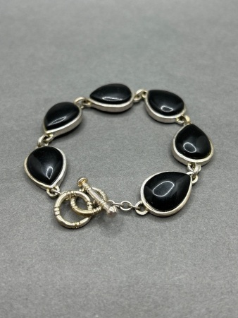 Onyx & Silver (925) Bracelet