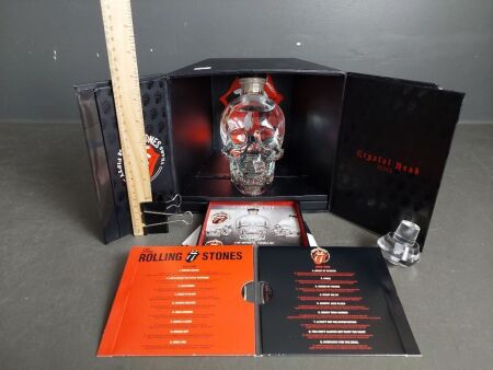 Limited Edition Crystal Head 50 years Rolling Stones Vodka with Double CD pack