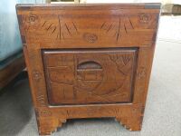 Extra Large Hand Carved Camphor Chest - 4