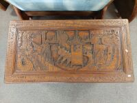 Extra Large Hand Carved Camphor Chest - 5