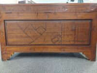 Extra Large Hand Carved Camphor Chest - 6