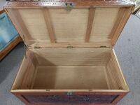 Extra Large Hand Carved Camphor Chest - 7