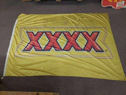 Signed XXXX Fred Brophy Birdsville Flag Banner