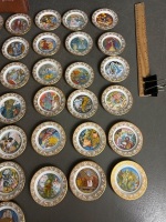 Franklin Mint Porcelain the Best Loved Fairy Tales Miniture Plate Collection with Information Cards - 4