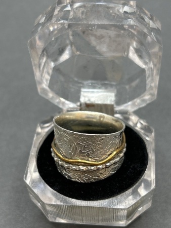 Sterling Silver Spinner Ring - Size S