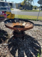 Handmade Firepit on Tire Rims with Legs made by Ted Moran (Yandina) - CHOICE LOT - 3