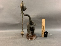 Bronzed Elephant Mystery Clock by Junghans C1900 - 3