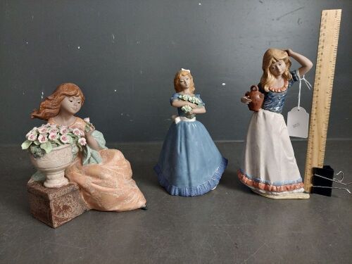 3 x Nadal Porcelain Women Figurines - Made in Spain