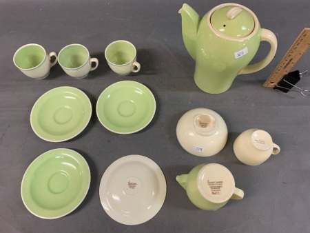 11 Piece Vintage Susie Cooper Art Deco Demi Tasse Coffee Set