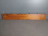 Carve Flower Coat Rack with Brass Handles - 4