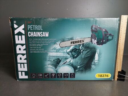 Unused - Ferrex Petrol Chainsaw - 20 inch