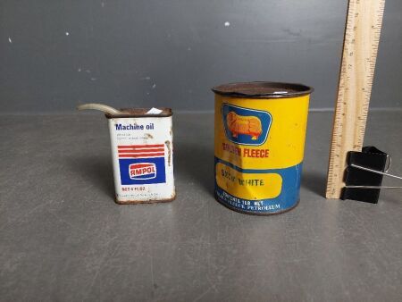 Golden Fleece Tin & Ampol Oil Can 4oz