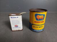 Golden Fleece Tin & Ampol Oil Can 4oz - 2