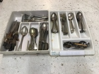 2 Trays of Vintage Plated Cutlery