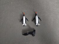 2 Miniature Glass Penguins & Cute Black Glass Seal - 2