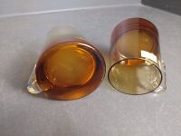 Set of 5 - Amber Polished Crystal Mugs - Made in Poland - 3