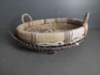 2 Large Cane Woven Baskets - 3