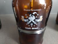 Mixed Beer Growlers & Morris Tawny Port Bottle w. Bells Whiskey Bottle - 3