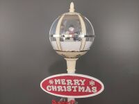 Merry Christmas Snow Globe Musical Street Pole Light - 3