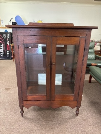 Cedar China Cabinet 2 Glass Shelves ventilated in Great condition