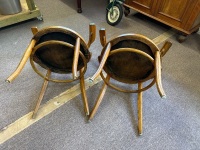 Pair Antique Bentwwood Arm Chairs in Beautiful Condition - 5