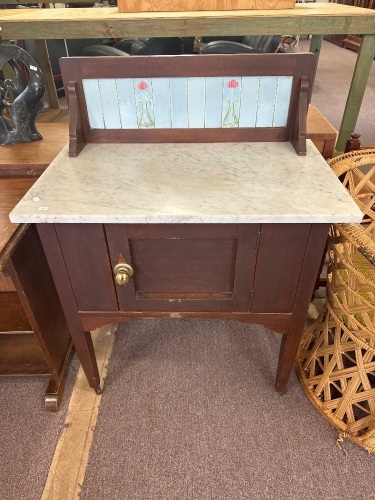 Marked for Better Furniture The Coupon Forn co Ltd W'Gabba Stunning Marble Topped Wash Stand with Tiled Backing