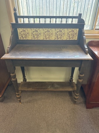 Vintage Wash Stand with Tiled Back